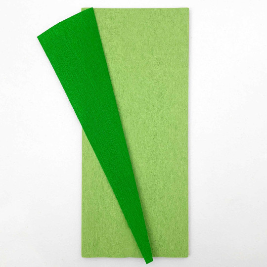 Double Sided Crepe Paper ~ Gloria Doublette from Germany ~ Green and Light Green